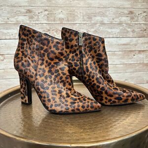 Mark Fischer LTD - Mellaly Ankle Booties Women’s 6.5M Brown Leopard Print NWOB